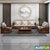 AUSITUR Sofa Living Room Solid Wood Sofa Winter And Summer Dual-use New Chinese Chaise Sofa Set
