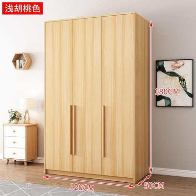 Wardrobe 2/3/4 Door Wardrobe Bedroom Light Luxury Nordic Style Wooden Wardrobe Storage Open Wardrobe