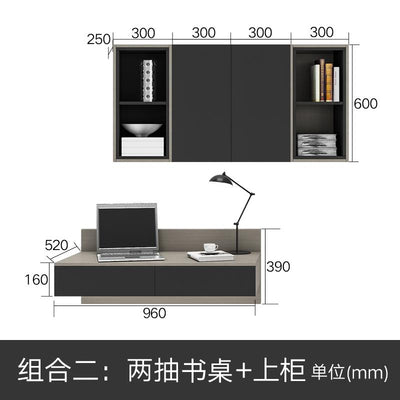 Desk Bookshelf Combination Nordic Simple Modern Small-family Computer Table and Study Table-top Desk