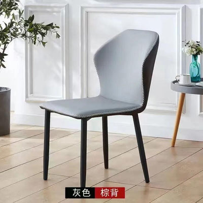 Dining Chair Home Nordic Leather Iron Chair Backrest Stool Hotel Restaurant Chair-005.SG