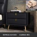 Russian Pine Simple Modern Minimalist Nordic Drawer Storage Bedside Table High-end Leather Bed