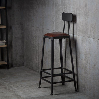 Bar Chair High Stool Iron Family Backrest Bar Bench Table And Chair Modern Simple Tall Chairs Bar