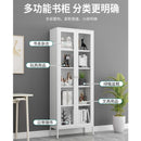 Bookshelf Cabinet Living Room Dustproof Bookshelf Wrought Iron Glass Door Bookcase Home Floor