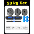 Adjustable Dumbbell Set Weight 10/15/20/30kg Barbell With Rubber Coated Foam Connector Home Fitness