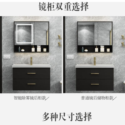 Modern simple toilet bathroom cabinet hand washing face basin mirror cabinet combination Nordic