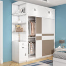 (YOOKE) Wardrobe modern simple household bedroom sliding door wardrobe small family sliding door