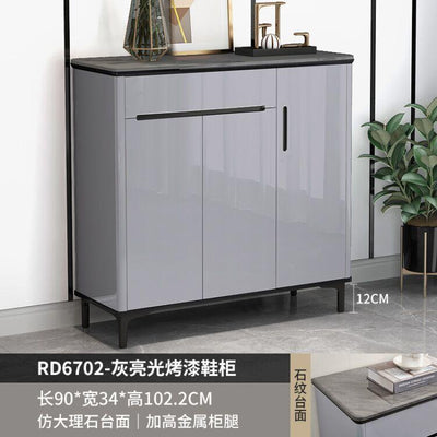 Shoe Cabinet Light Luxury Shoe Cabinet Household Door Large Capacity Paint Baking Cabinet Entrance