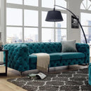 Stock 20-30 Days Delivery Nordic Light Luxury High-end Italian Velvet Sofa Ins Style American Living