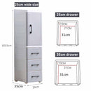 Slim Cabinet SY / Plastic Storage Drawers / Kitchen Organizer Shelf Rack 25 / 35cm Multi-layer