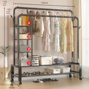 Kinbolee Clothes Rack Stainless Steel Clothes Organizer Stable Clothes Hanging Stand Multifunction