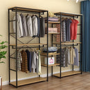 Frame Clothing Shop Display New Home Iron Double-decker Display Cabinet Floor Clothes Shelf Hanger