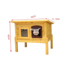 RUNPET Wooden Cat Cage Villa Solid Wood Cat House Oversized Free Space Cat Cabinet