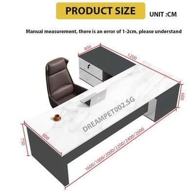 Study Table and Chair Combination Office President Boss Manager Single Desk Simple Office Table