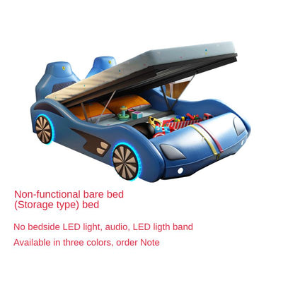 👍👍Recommend🚗🛌Multifunctional Children Car Bed 1.2m Single Boy Girl Cartoon Guardrail Solid Wood