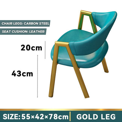 Nordic Backrest Dining Chair Leisure Iron Home Computer Chair Simple Modern Lazy Student Makeup