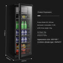 Bar Single Door Small Refrigerator Home Living Room Office Transparent Beverage Fresh Tea 118l