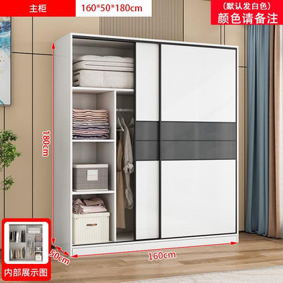 Kinbolee Wardrobe Sliding Door Nordic Wardrobe Multi-smell Wardrobe Sliding Door