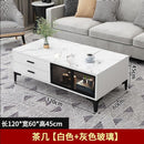 SENBIJU TV Cabinet Nordic Coffee Table Combination Gloss Tempered Glass Living Room Tv Console