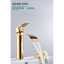 RUNZE Gold Basin Sink Hot & Cold Mixer Kitchen Faucet Brass Bathroom Water Tap Multi-styles To