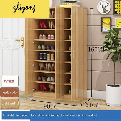 Solid Wood Multi-functional Multi-layer Simple Hallway Cabinet Economical Household Shoe Rack Large