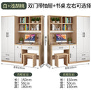 Kinbolee Wardrobe With Table Solid Wood Wardrobe Combination For Bedroom Small-family Furniture