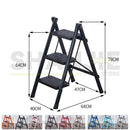 12🔥12 SHANJIE Ladder Carbon Steel Folding Step Ladder Thickened Widened Multi-functional