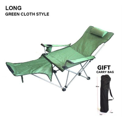 WONZOM Outdoor Foldable Chair Casual Portable Field Camping Chair Arm Chair Recliner Lounge Chair