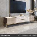 WOODYES Nordic Tv Console Cabinet Rock Board TV Cabinet Coffee Table Glossy Light Luxury Living Room