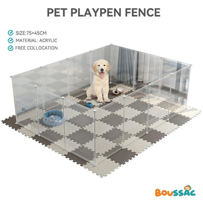 BOUSSAC Pet Playpen Fence Indoor Cage Kennel Bezel Guardrail Cat Fence Small Dog Teddy Rabbit