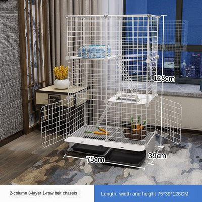 Pet Playpen Cat Rabbit Fence Isolation Door Plastic Indoor Cage Kennel