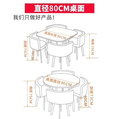 (MUWU) Simple Negotiation Stoic Table and Chair Combination 4 People Leisure Creative Reception Net