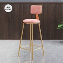 SEVEN Nordic Bar Chair Simple Modern Bar Chair High Stool Family Back High Chair Dining Chair Net