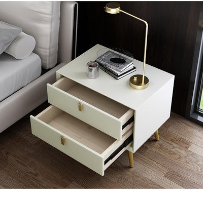 Installation-free Bedside Table Light Luxury Style Simple Modern Mini Bedroom White 40cm Nordic