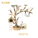 RUNPET Cat Condo Solid Wood Cat Climbing Rack Wear-resistant Non-stick Wood Dry Trunk Big Cat Nest