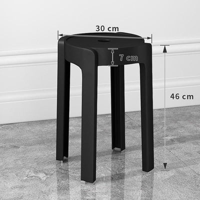 【Buy 3 Get 1 Free】Simple Plastic Stool Japanese Style Dining Stool Living Room Use | Dining Stools/