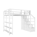 Wrought Iron Loft Bed Elevated Bed Space-saving Home Iron Frame Bed