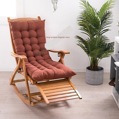 Sleeping Reclining Folding Lunch Break Free Household Balcony Leisure Elderly Bamboo Fu-shaped