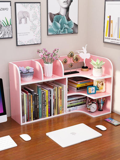 Desk Small Bookshelf on Simple Office Desktop Rack Multi-layer Student Dormitory Storage Children