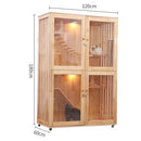 Cat House Cage Villa Solid Wood Household Cabinet Indoor Three-storey Luxury Nest Apartment