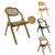 GC Rattan Chair Foldable Portable Chair Solid Wood Dining Chair Old Rattan Woven Modern Household