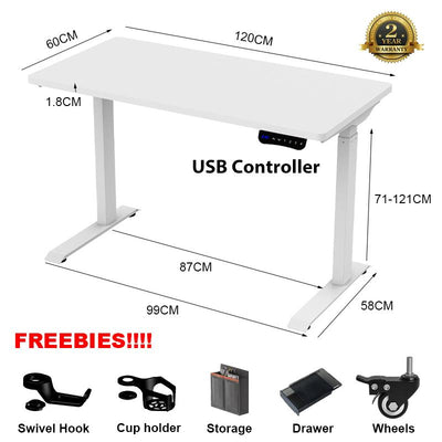 Height-adjustable desk, study table