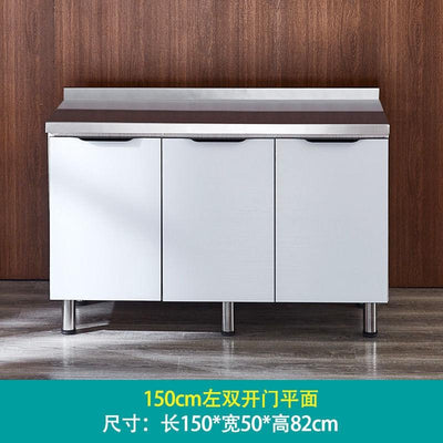 Simple stainless steel economical hearth integrated assembly kitchen cabinet household for renting