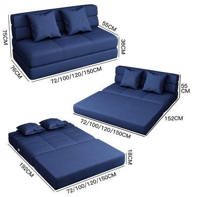 Foldable Sofa Bed Living Room Multifunctional Sofa Bed Modern Creative Three-seat Sofa