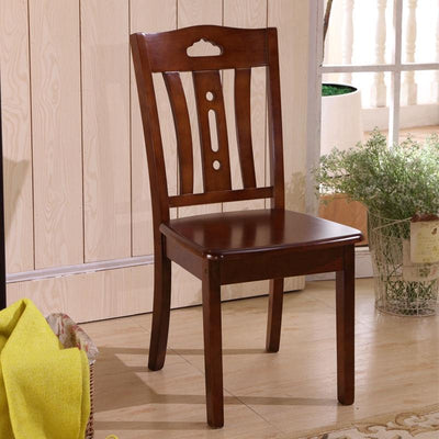 BEIMU Solid Wooden Dining Chair Family Hotel Restaurant Chair Log Chair