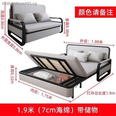 Foldable Sofa Bed Multifunctional Single And Double Sitting Sleeping Small Apartment Living Room