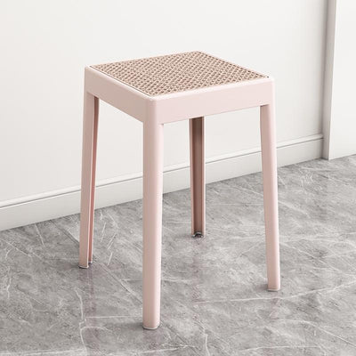 【Buy 3 Get 1 Free】Stackable Plastic Stool Minimalist Rattan Stool Living Room Thickened Round Stool