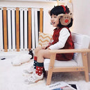 Fart mom INS Nordic solid wood stool small sofa children's room kindergarten decoration baby photo