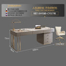 W.S FEEL Luxury Rock Plate Office Table With Socket Modern Simple Stainless Steel Computer Desk