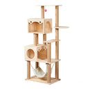 Large and Medium-sized Solid Wood Sisal Climbing Cat's Nest Wooden Four Seasons Universal Scratch