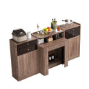 Folding Dining Household Small-sized Invisible Telescopic Solid Wood Space-saving Sideboard Table